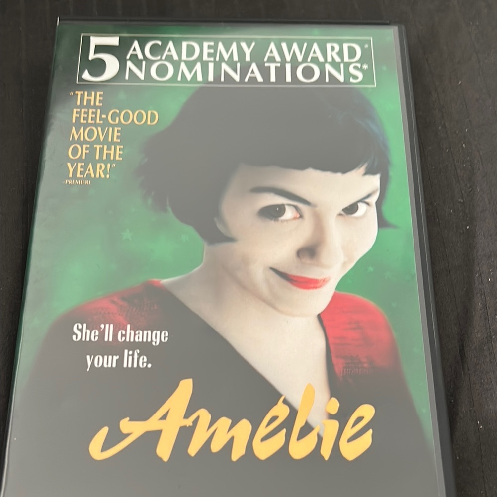 Amélie DVD with Green and Red Cover